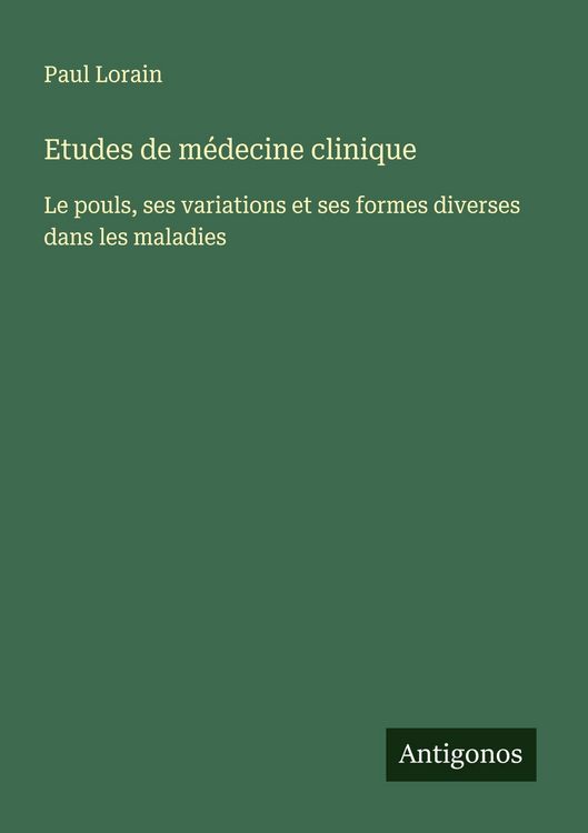 Produktbild: Etudes de m&eacute;decine clinique