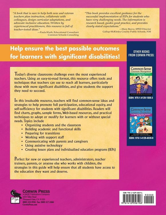 Produktbild: Common-Sense Classroom Management Techniques for Working With Students With Significant Disabilities