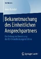 Produktbild: Bekanntmachung des Einheitlichen Ansprechpartners