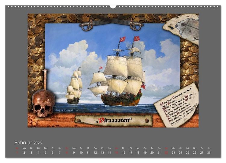 Produktbild: 500 Jahre unter Segeln - von der GOLDEN HIND zur KERSHONES (hochwertiger Premium Wandkalender 2026 DIN A2 quer), Kunstdruck in Hochglanz