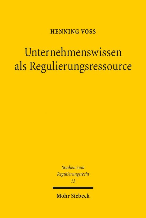 Produktbild: Unternehmenswissen als Regulierungsressource