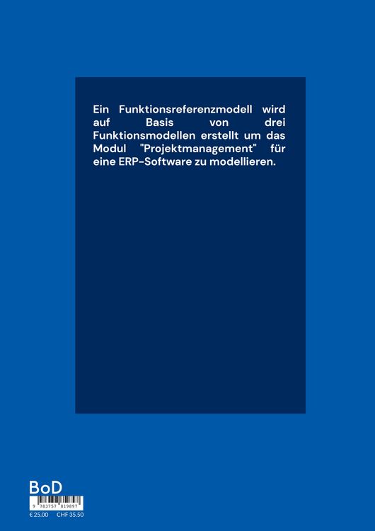 Produktbild: Funktionsreferenzmodell f&uuml;r Enterprise Resource Planning (ERP-) Software