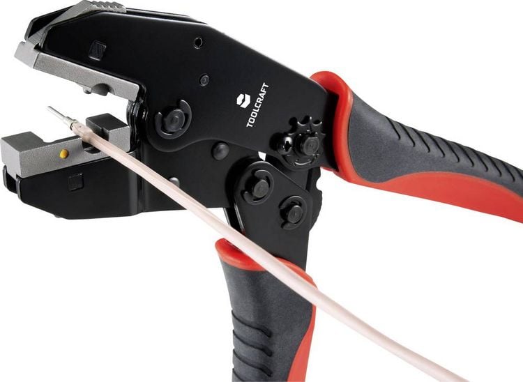 Produktbild: TOOLCRAFT PLE-0A6 Crimp-Eins&auml;tze Isolierte Flachsteckh&uuml;lsen Quetschbereich: 4.0 bis 6.0 mm&sup2; Passend f&uuml;r Marke (Zangen): TOOLCRAFT PZ-500