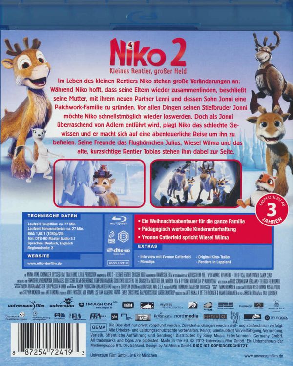 Produktbild: Niko 2 - Kleines Rentier, gro&szlig;er Held