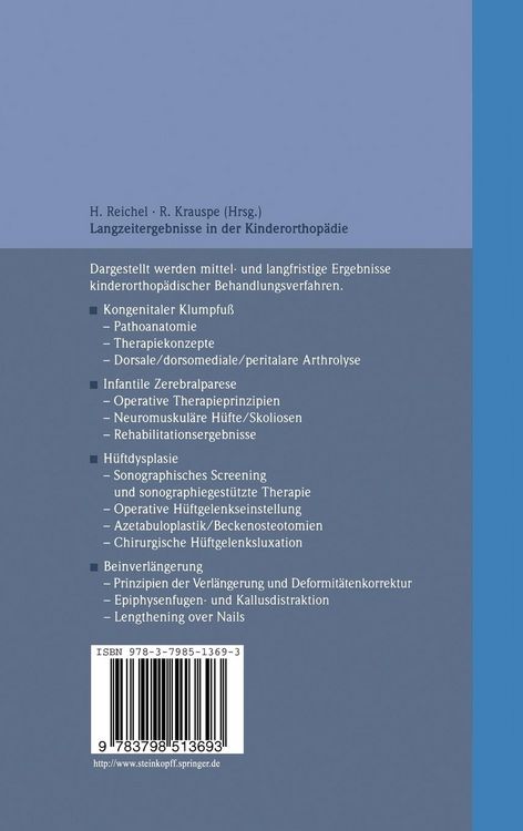 Produktbild: Langzeitergebnisse in der Kinderorthop&auml;die