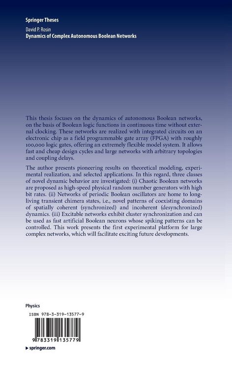 Produktbild: Dynamics of Complex Autonomous Boolean Networks