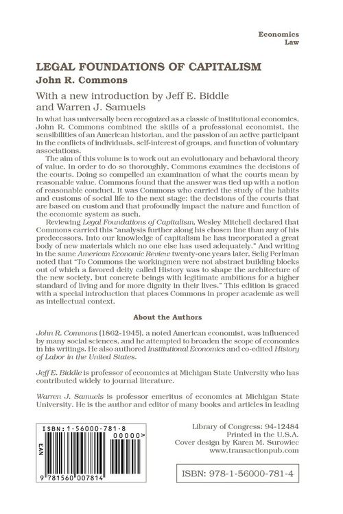 Produktbild: Legal Foundations of Capitalism