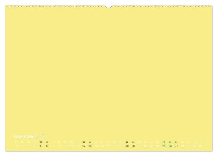 Produktbild: Bastelkalender - Gelb (Wandkalender 2026 DIN A2 quer), CALVENDO Monatskalender