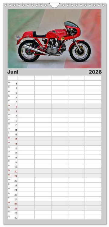 Produktbild: Familienplaner 2026 - Ducati 900SS K&ouml;nigswelle mit 5 Spalten (Wandkalender, 21 x 45 cm) CALVENDO