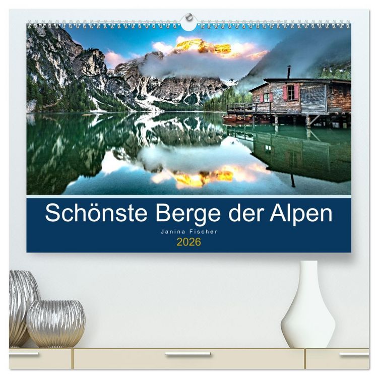 Produktbild: Sch&ouml;nste Berge der Alpen (hochwertiger Premium Wandkalender 2026 DIN A2 quer), Kunstdruck in Hochglanz