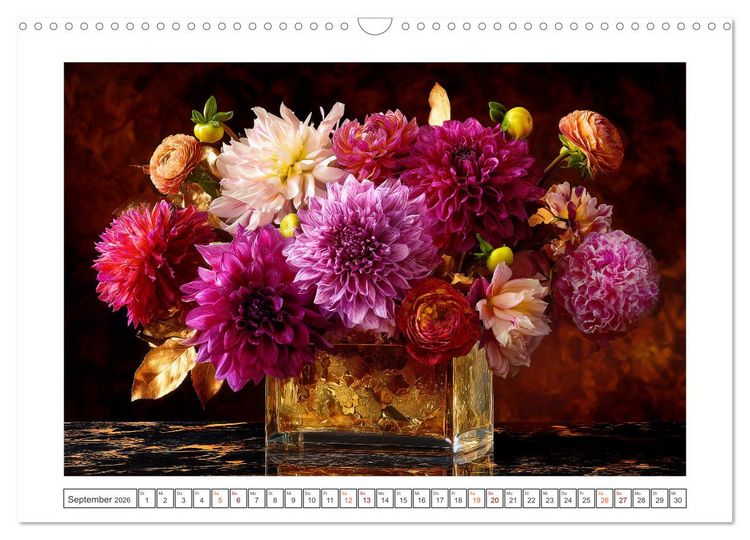 Produktbild: Bl&uuml;ten der Zeit (Wandkalender 2026 DIN A3 quer), CALVENDO Monatskalender