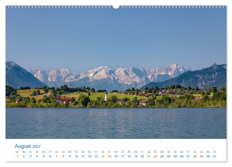 Produktbild: Im blauen Land am Alpenrand (hochwertiger Premium Wandkalender 2027 DIN A2 quer), Kunstdruck in Hochglanz
