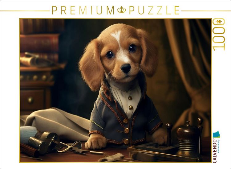 Produktbild: CALVENDO Puzzle Das tapfere Schneiderlein | 1000 Teile Lege-Gr&ouml;&szlig;e 64x48cm Foto-Puzzle f&uuml;r gl&uuml;ckliche Stunden