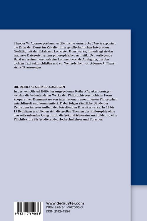 Produktbild: Theodor W. Adorno: &Auml;sthetische Theorie