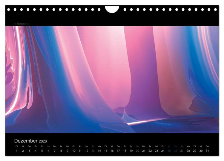 Produktbild: Abstrakte Kunst (Wandkalender 2026 DIN A4 quer), CALVENDO Monatskalender