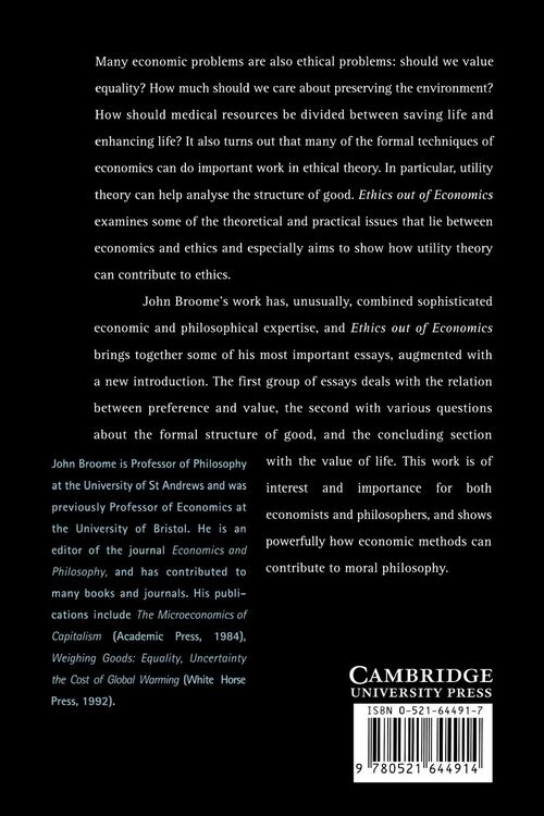 Produktbild: Ethics Out of Economics