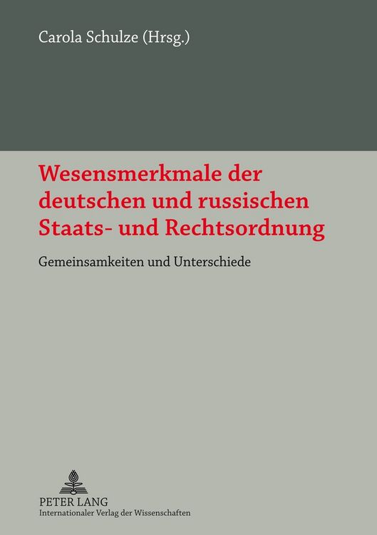 Produktbild: Wesensmerkmale der deutschen und russischen Staats- und Rechtsordnung