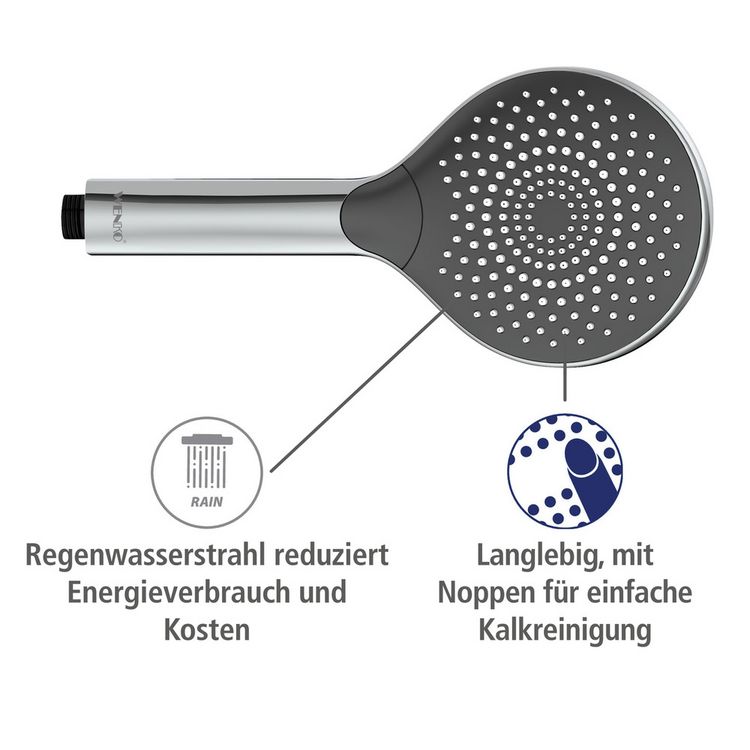 Produktbild: Duschkopf Watersaving Chrom, &Oslash; 12 cm