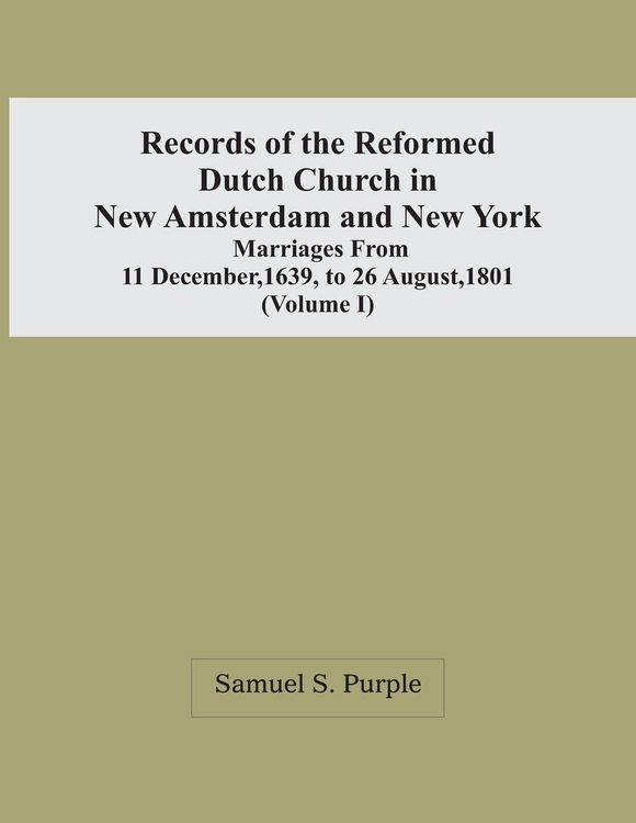 Produktbild: Records Of The Reformed Dutch Church In New Amsterdam And New York