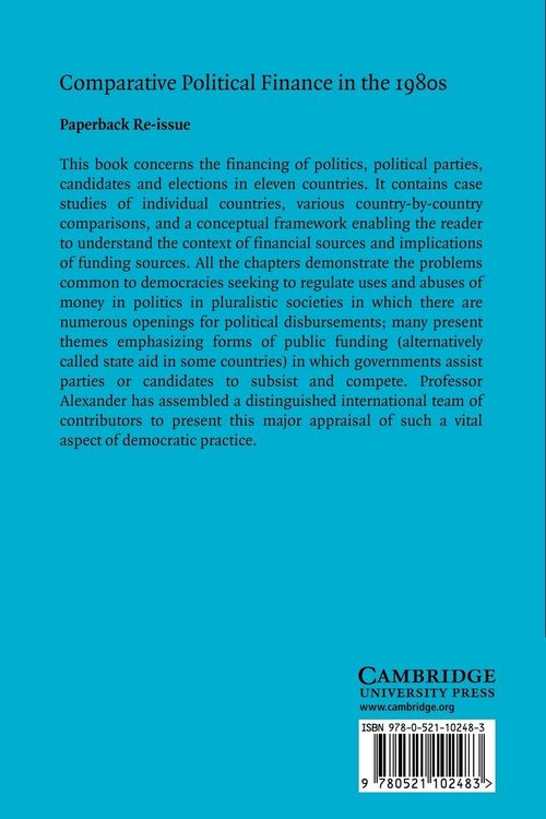 Produktbild: Comparative Political Finance in the 1980s