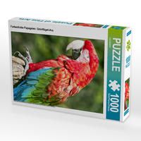 Produktbild: CALVENDO Puzzle Farbenfrohe Papageien: Gr&uuml;nfl&uuml;gel-Ara. | 1000 Teile Lege-Gr&ouml;&szlig;e 64x48cm Foto-Puzzle f&uuml;r gl&uuml;ckliche Stunden
