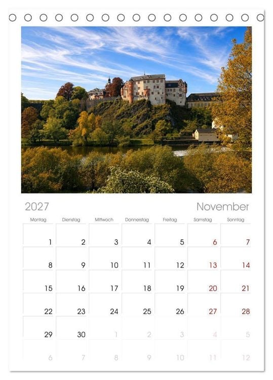 Produktbild: Tischplaner 2027 - Glanzvolles Weilburg (A5 Tischkalender zum Aufstellen) CALVENDO