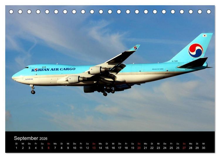 Produktbild: Internationale Frachtflugzeuge (Tischkalender 2026 DIN A5 quer), CALVENDO Monatskalender