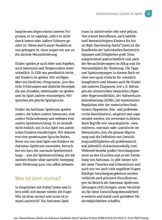 Produktbild: Kinder im Autismus-Spektrum durch Spielen f&ouml;rdern