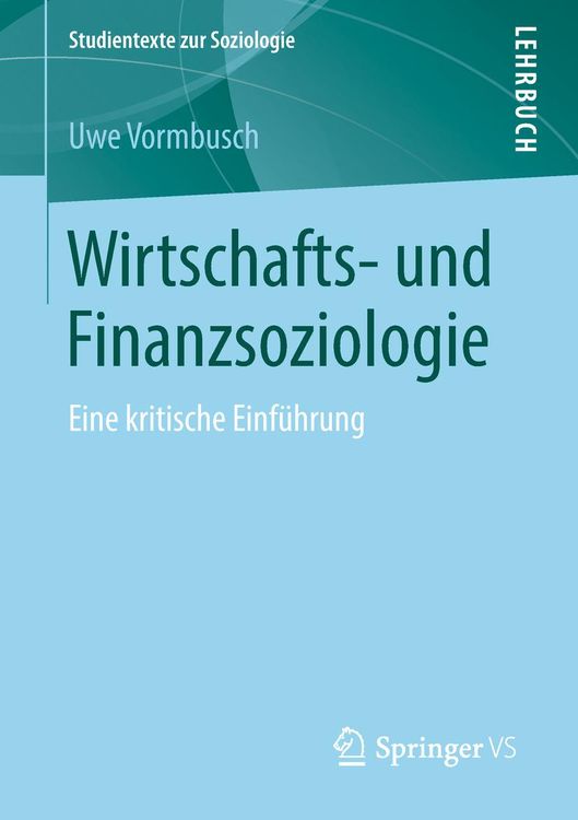 Produktbild: Wirtschafts- und Finanzsoziologie