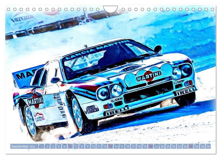 Produktbild: Rallye-Klassiker auf Eis (Wandkalender 2026 DIN A4 quer), CALVENDO Monatskalender