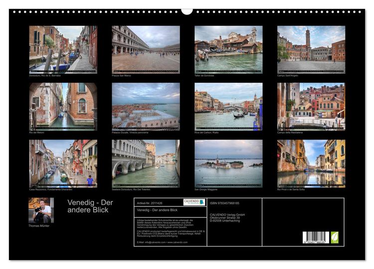 Produktbild: Venedig - Der andere Blick (Wandkalender 2026 DIN A2 quer), CALVENDO Monatskalender