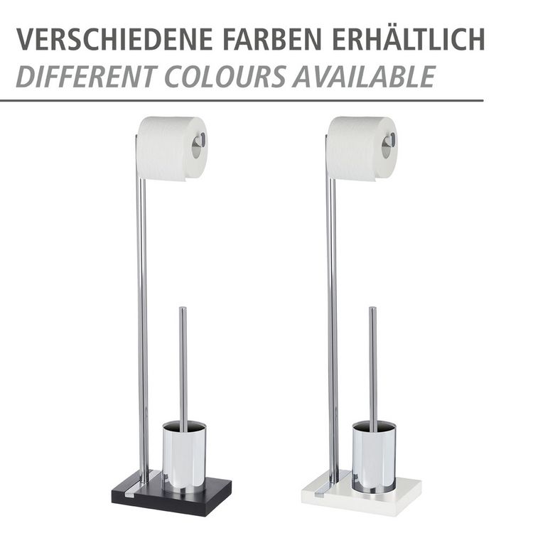 Produktbild: Stand WC-Garnitur Mod. Noble Black, mit Chrom-Applikation