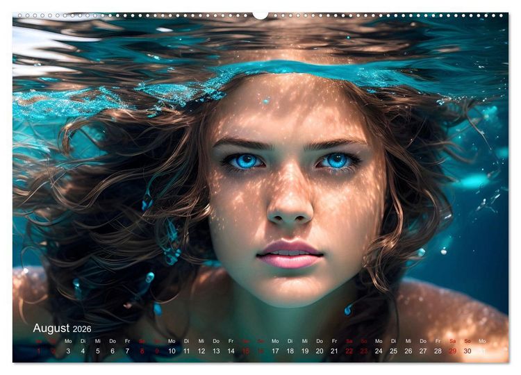 Produktbild: Models unter Wasser (Wandkalender 2026 DIN A2 quer), CALVENDO Monatskalender