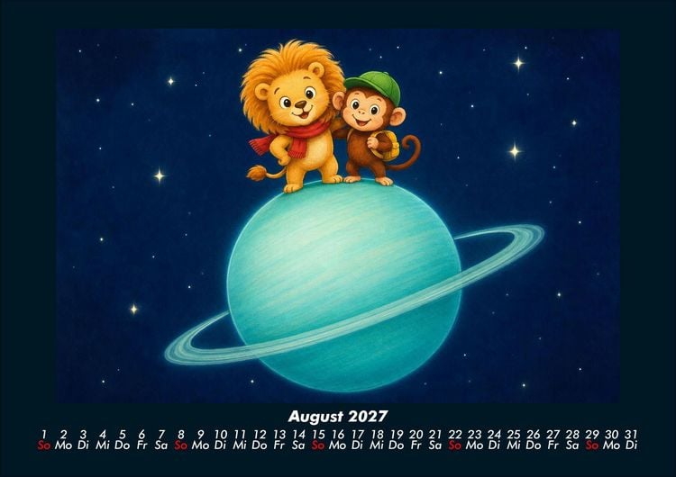 Produktbild: Buschi und Milo im Sonnensystem 2027 Fotokalender DIN A4