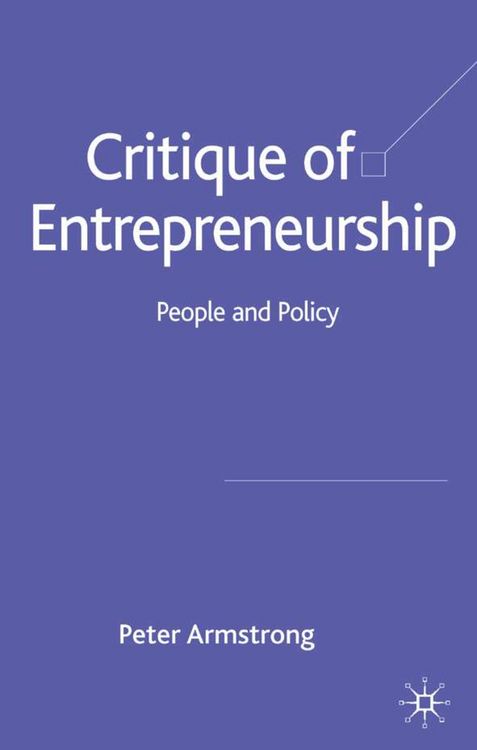 Produktbild: Critique of Entrepreneurship