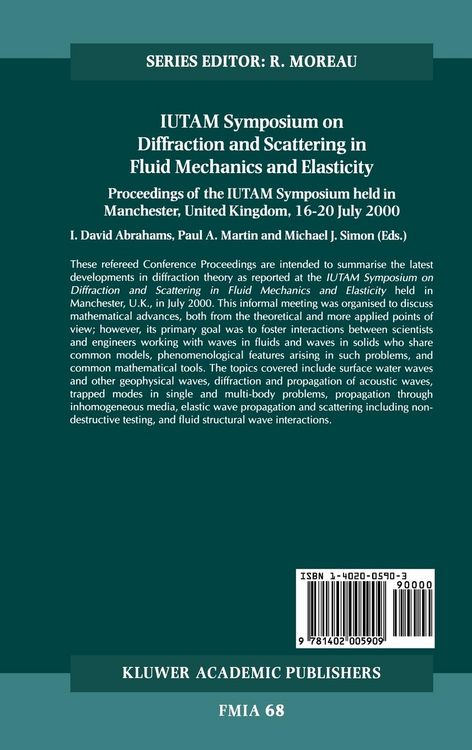 Produktbild: IUTAM Symposium on Diffraction and Scattering in Fluid Mechanics and Elasticity