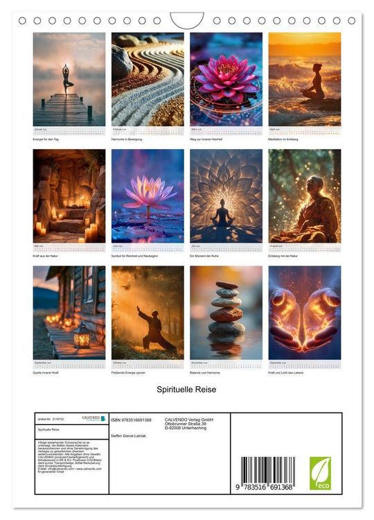 Produktbild: Spirituelle Reise (Wandkalender 2026 DIN A4 hoch), CALVENDO Monatskalender