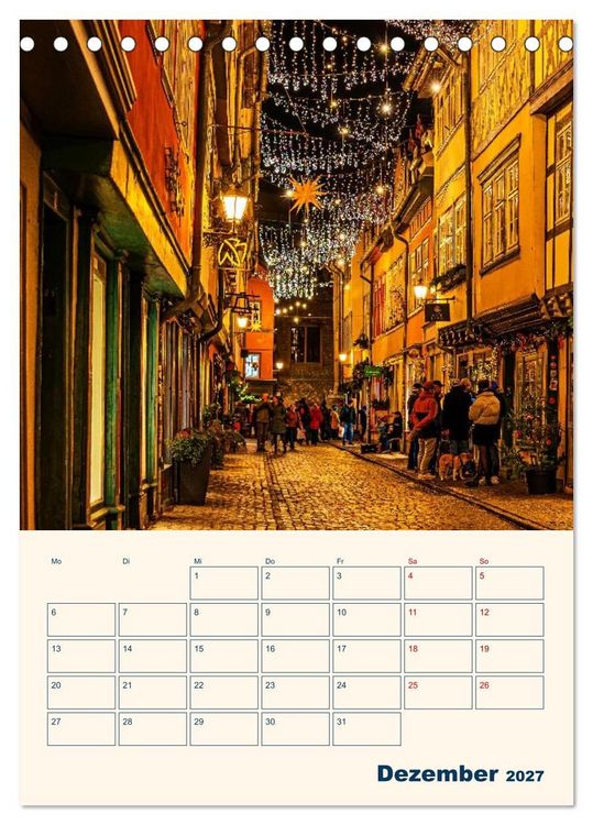 Produktbild: Zauberhaftes Erfurt (Tischkalender 2027 DIN A5 hoch), CALVENDO Monatskalender