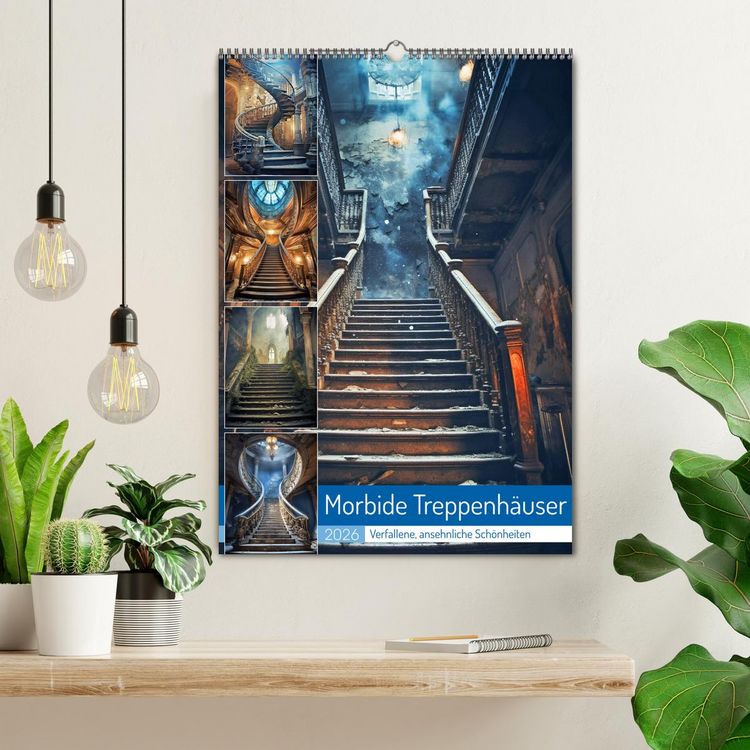 Produktbild: Morbide Treppenh&auml;user (Wandkalender 2026 DIN A2 hoch), CALVENDO Monatskalender