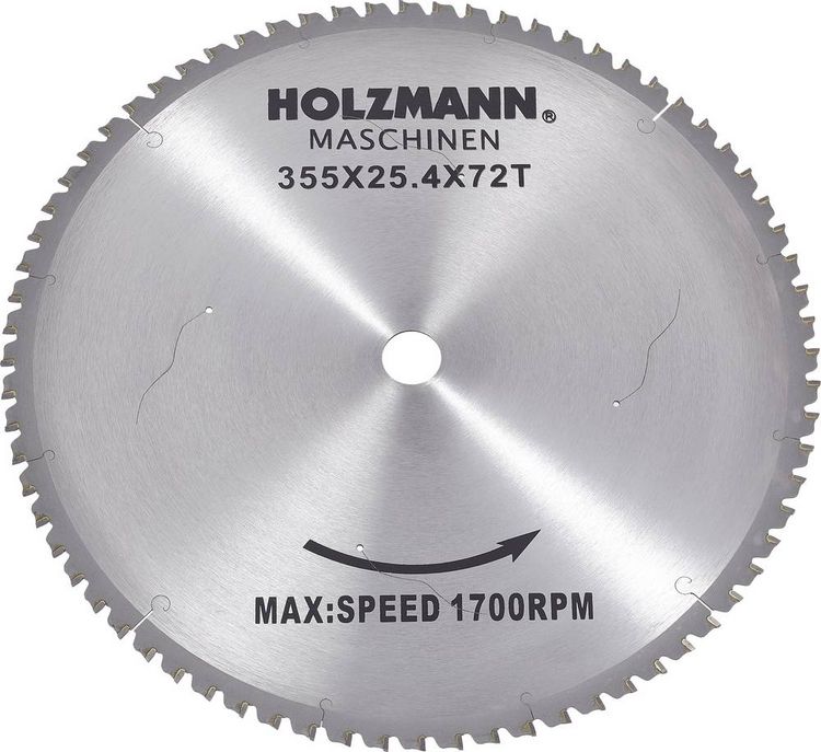 Produktbild: Holzmann Maschinen MKS355SB MKS355SB Hartmetall Kreiss&auml;geblatt 355 x 25.4 mm Z&auml;hneanzahl: 72 1 St.