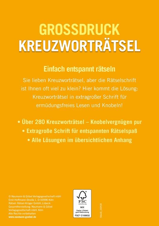 Produktbild: Gro&szlig;druck Kreuzwortr&auml;tsel &bull; Band 3- &Uuml;ber 280 R&auml;tsel f&uuml;r Senioren & Erwachsene