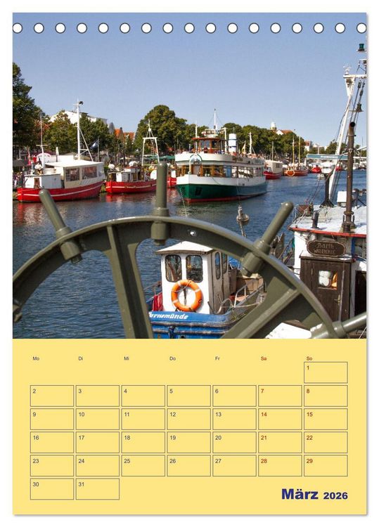 Produktbild: Sehnsuchtsort Warnem&uuml;nde (Tischkalender 2026 DIN A5 hoch), CALVENDO Monatskalender