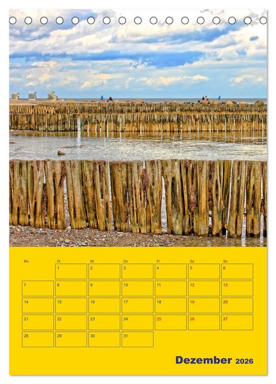 Produktbild: Sehnsucht nach Meer - Ostsee (Tischkalender 2026 DIN A5 hoch), CALVENDO Monatskalender