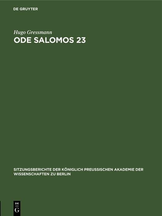 Produktbild: Ode Salomos 23