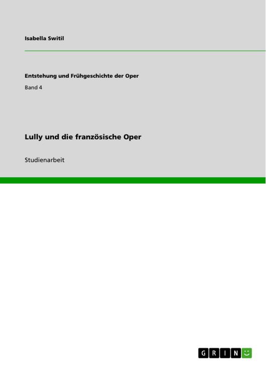 Produktbild: Lully und die franz&ouml;sische Oper