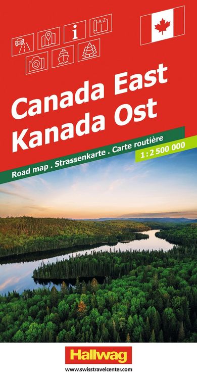 Produktbild: Hallwag Strassenkarte Kanada Ost 1:2,5 Mio.