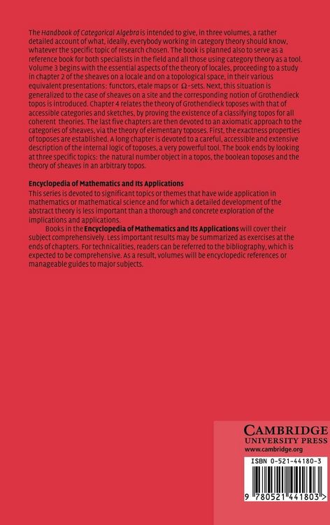 Produktbild: Handbook of Categorical Algebra