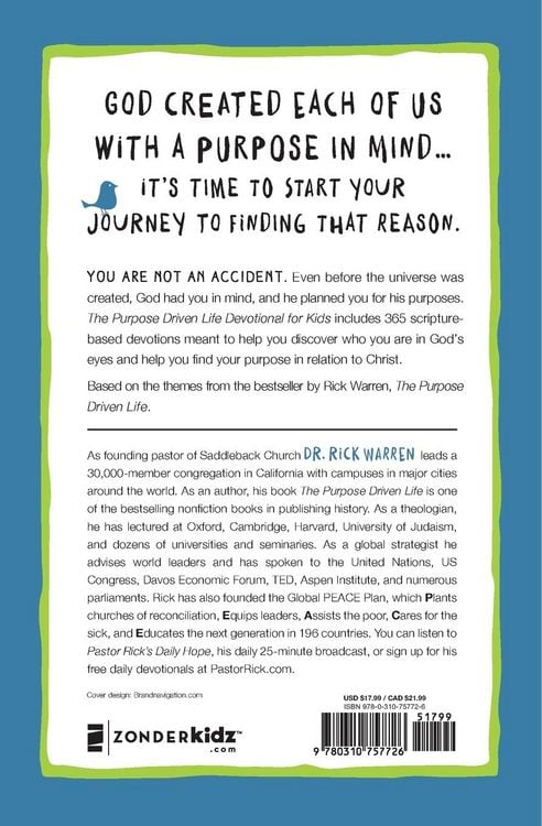 Produktbild: The Purpose Driven Life Devotional for Kids