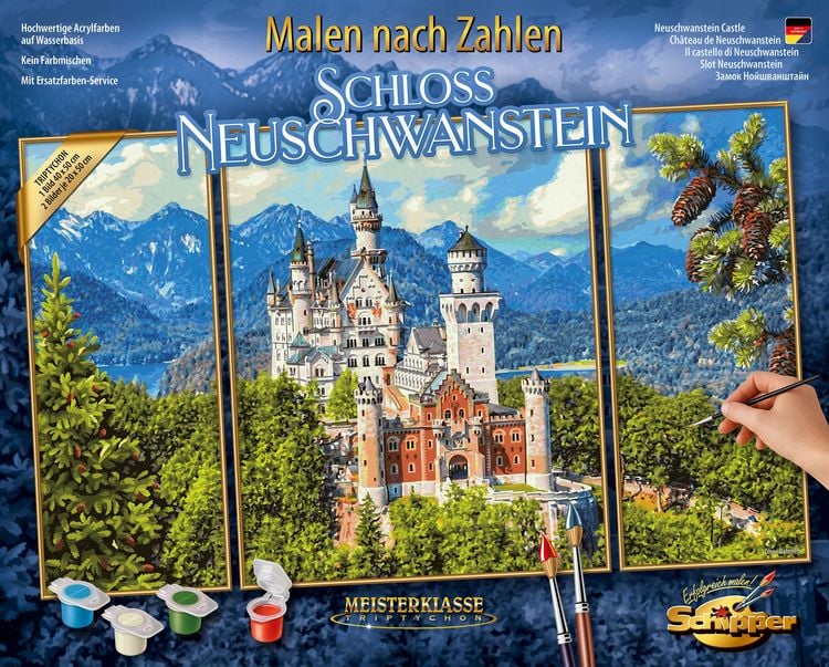 Produktbild: Schipper Malen-nach-Zahlen - Triptychon - Schloss Neuschwanstein