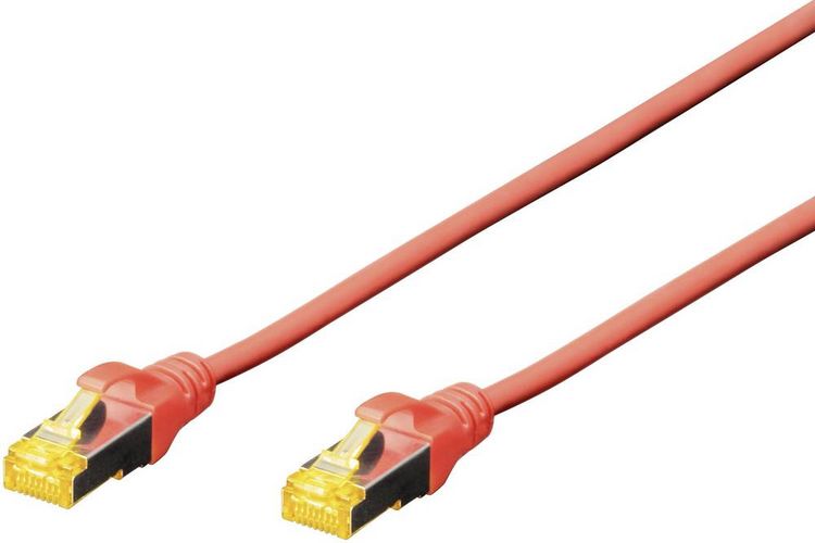 Produktbild: Digitus DK-1644-A-030/Y RJ45 Patchkabel CAT 6a S/FTP 3.00 m Gelb Halogenfrei, verdrillte Paare, mit Rastnasenschutz, Flammwidrig 1 St.